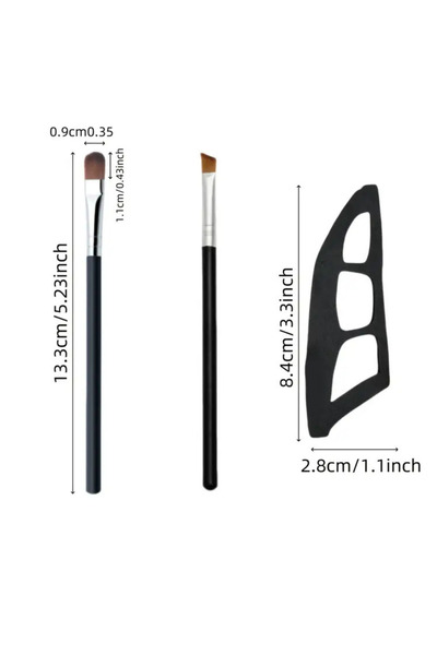 Trade Bazaar Göz Makyaj Asistanı - 2 Özel Far Fırçası, Göz Farı Araçları, Hızlı Makyaj Şablonları, Göz Farı Kalıp