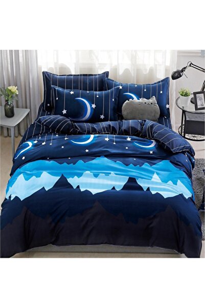 CHIRASO 4 Piece Bedding Set, Satin Cotton Sheet 240x250cm, Duvet Cover 200x230cm, 2 Pillowcases