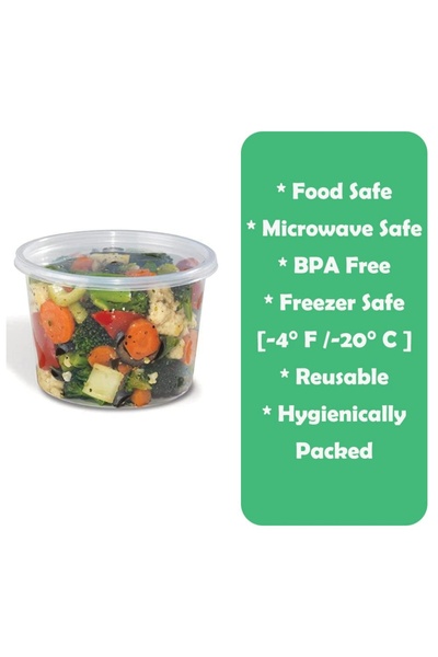 Homemate Home Mate Microwave Round Containers with Lids | 450ml | 2 x 6 Pcs Set