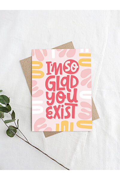 Share the Love أنا سعيد جدًا لوجودك، بطاقة معايدة "أشعر بالسعادة"