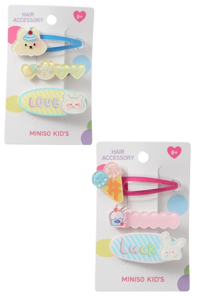 Miniso Eğlenceli Ayı Serisi Saç Tokaları 3 adet