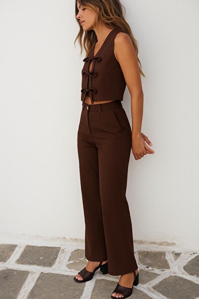 HAKKE Fabric Jacket & Pants Set with Rope Detail