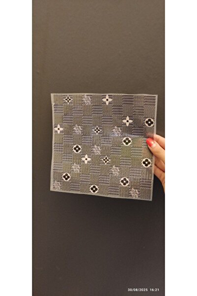 Gönülden Tasarım Imprimare cu transfer floral în carouri, care se lipesc cu f...