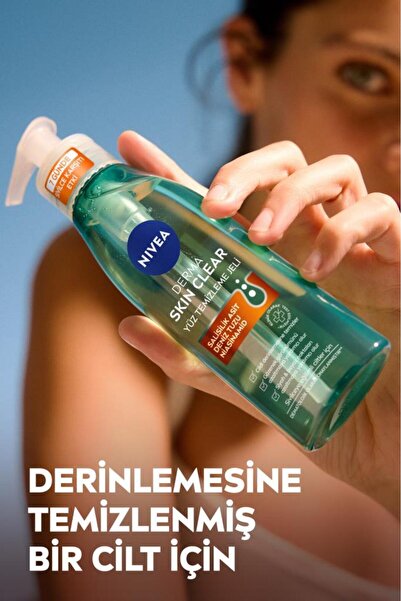 NIVEA Derma Skin Clear Karşıtı Yüz Temizleme Jeli 150ml ve Nemlendirici Tonik 200ml, Nisaniamid