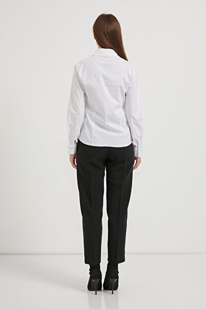 Arma Life Γυναικείο πουκάμισο Basic Slim Fit Λευκό στενό πουκάμισο