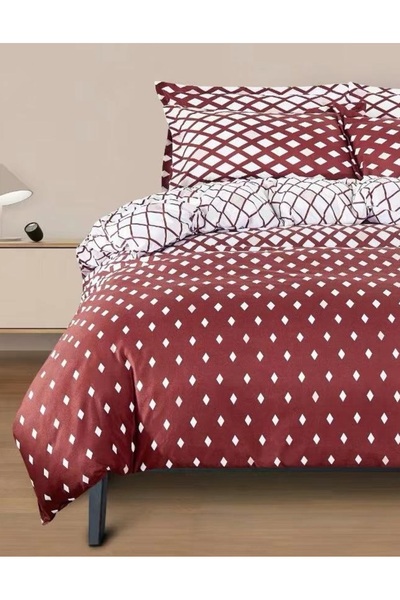 CHIRASO 4 Piece Bedding Set, Satin Cotton Sheet 240x250cm, Duvet Cover 200x230cm, 2 Pillowcases