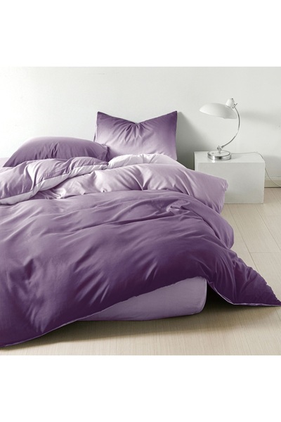 CHIRASO 4 Piece Bedding Set, Satin Cotton Sheet 240x250cm, Duvet Cover 200x230cm, 2 Pillowcases