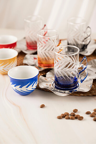 crystalhome 18 Piece Tea and Coffee Set