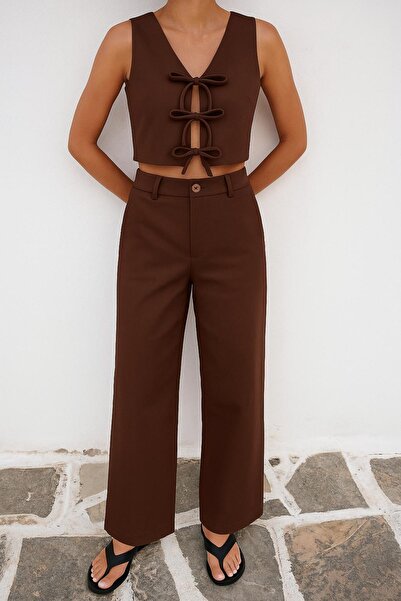 HAKKE Fabric Jacket & Pants Set with Rope Detail