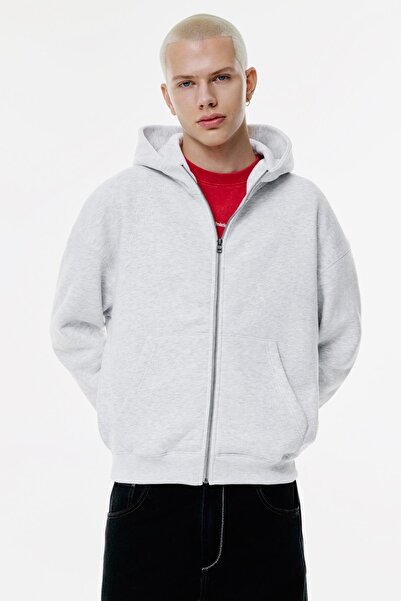 Pull & Bear Fermuarlı boxy sweatshirt
