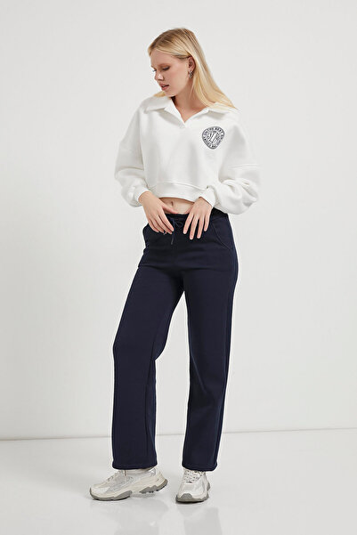 Arma Life Γυναικείο ελαστικό στη μέση, ριγέ, μπλε φαρδύ παντελόνι