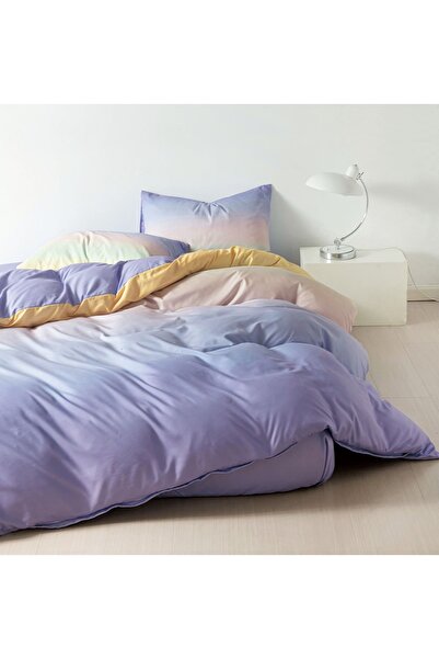 CHIRASO 4 Piece Bedding Set, Satin Cotton Sheet 240x250cm, Duvet Cover 200x230cm, 2 Pillowcases