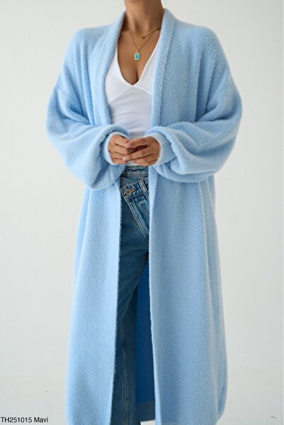 Lupies Kadın Yumuşak Dokulu Uzun Triko Hırka