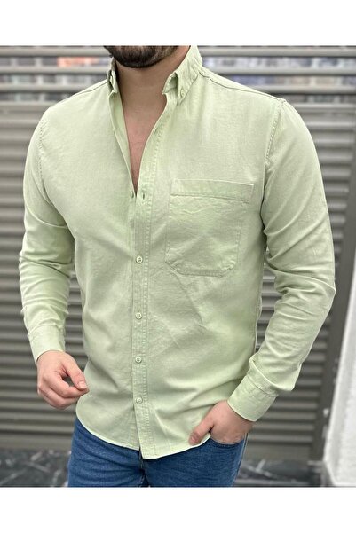 ruff Men's Solid Color Gabardine Shirt