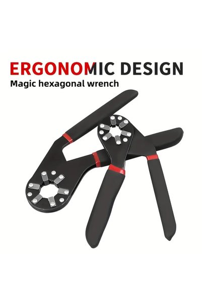 HAS-TEC 8 Inch Magic Wrench |   Multifunctional Adjustable Wrench, Compatible with Sizes 12-20 mm and 1/2"-3/4"