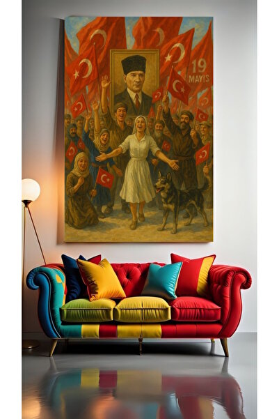 özkacar ATATURK PORTRET XXVIII Kućni Zid Salon Kozmetički Salon Kancelarija P...