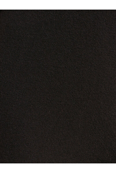 Dilvin 70163 Beli Lastikli Yünlü Triko Pantolon-Koyu Kahve