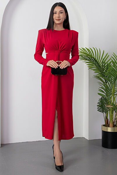 PULLIMM Rochie decoltată cu decolteu lateral și talie în jos NY4493