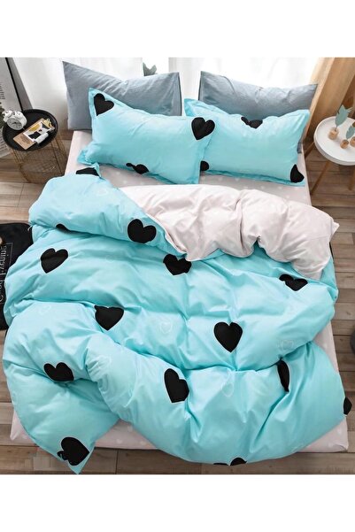 CHIRASO 4 Piece Bedding Set, Satin Cotton Sheet 240x250cm, Duvet Cover 200x230cm, 2 Pillowcases