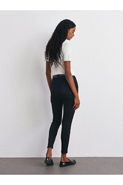 Dilvin 72042 Likralı Darpaça Denim Pantolon-Siyah