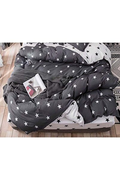 CHIRASO 4 Piece Bedding Set, Satin Cotton Sheet 240x250cm, Duvet Cover 200x230cm, 2 Pillowcases