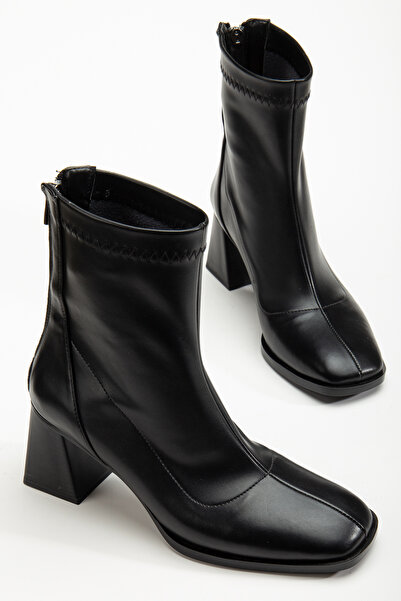 RİSSOLİ Γυναικείες μαύρες Stretch Blunt Mold Μπότες