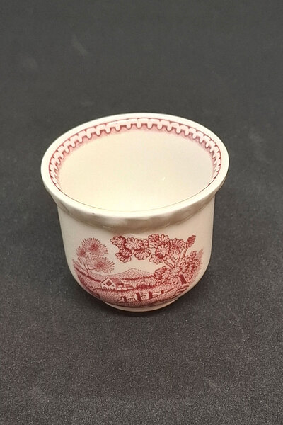Adams British Scenic Vintage Egg Cup with Flower Design, Red, 1 Piece