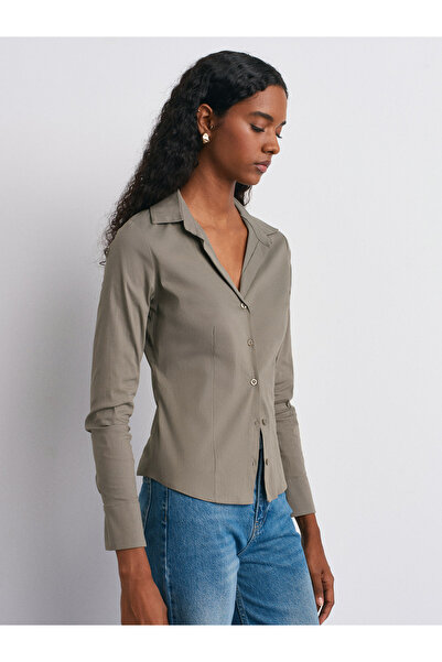 Dilvin 50513 Πουκάμισο που ταιριάζει στο σώμα-Βασικό πουκάμισο