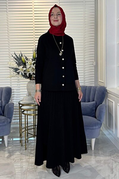 Rabia Şamlı Delicate Knitwear Set Black