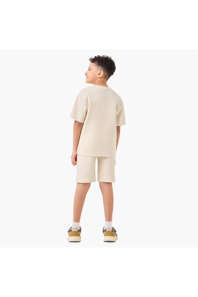 Juniors Textured T-shirt and Shorts Set