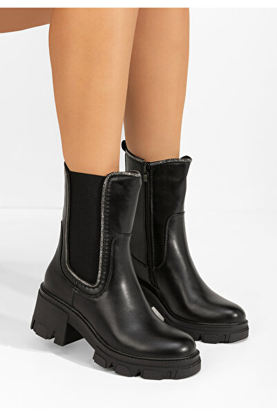 B T Shoes Černé kotníková obuv Justine