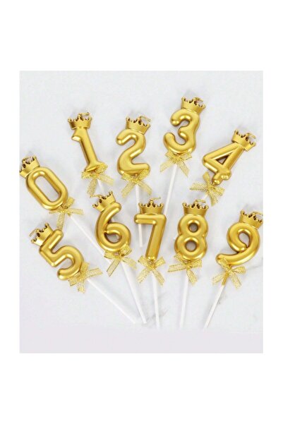 Flippy Cake Candle Number 6, Crown Model, Gold, Flippy, Party