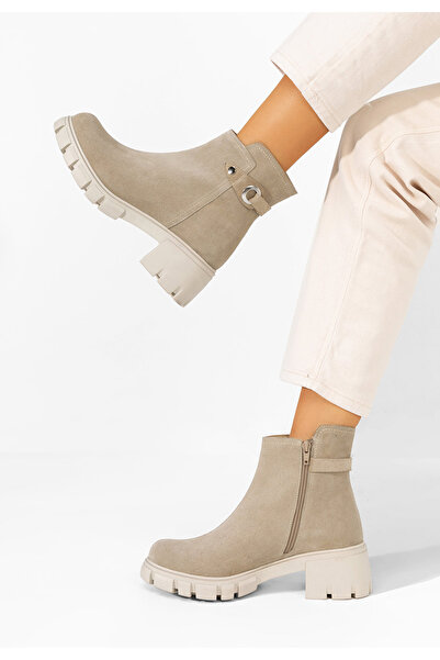B T Shoes Women's suede boots Netalia beige
