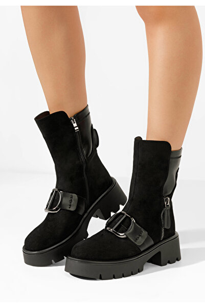 B T Shoes Γυναικεία μποτάκια Evelyn Μαύρα