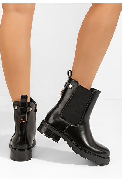 B T Shoes Γυναικεία μποτάκια Adenaca Μαύρα