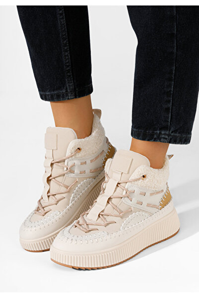 B T Shoes Γυναικεία μποτάκια Darana μπεζ