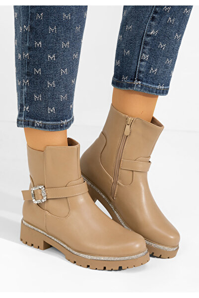 B T Shoes Khaki dámské kotníková obuv Isobelle