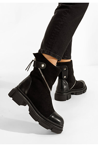 B T Shoes Γυναικεία μποτάκια Μαύρα Diezma