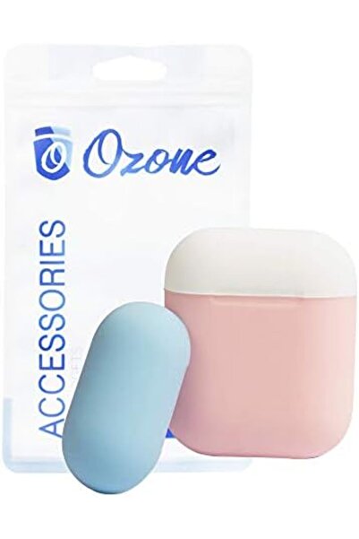 O Ozone Ozone Duo Series AirPod Case with Portable Keychain Silicone Cover for AirPod 1/Airpod 2 Pink