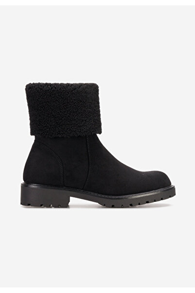 B T Shoes Ghete imblanite dama Lyora negre