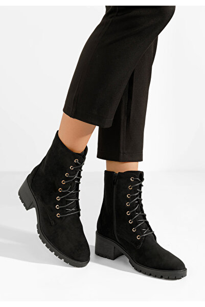 B T Shoes Γυναικεία μποτάκια Cariana Μαύρα