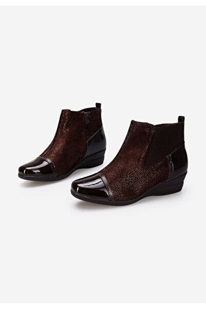 B T Shoes Hnedé dámské kotníkové boty Aversa