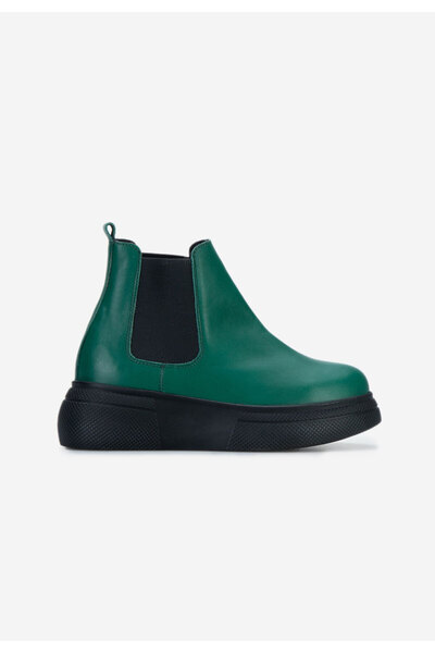 B T Shoes Μποτάκια Chelsea γυναικεία Kisalia πρασινο