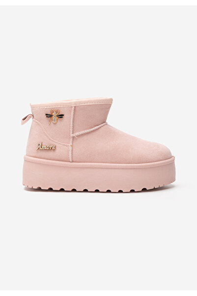 B T Shoes Ghete cu platformă Carmelita roz