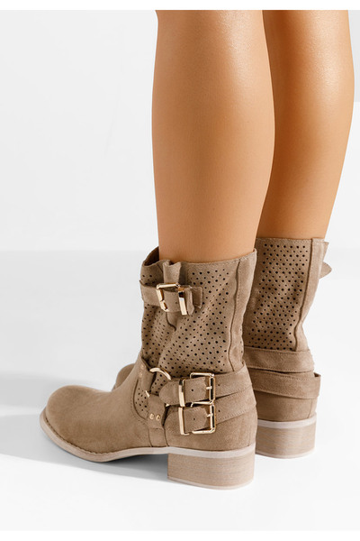 B T Shoes Γυναικεία μποτάκια Daiela V2 χακι