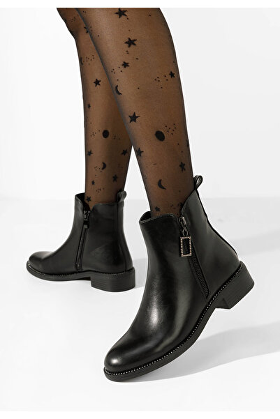 B T Shoes Γυναικεία μποτάκια Catherina Μαύρα