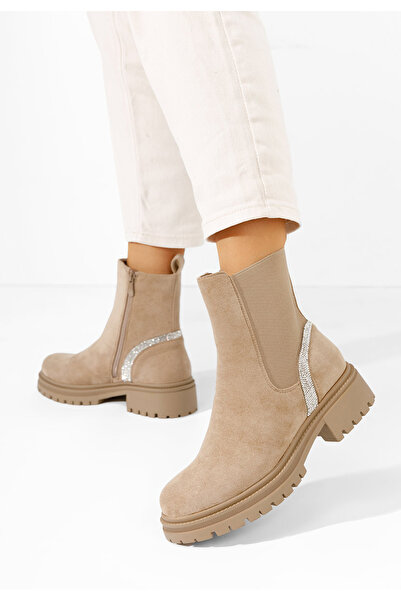 B T Shoes Γυναικεία μποτάκια Verdie χακι