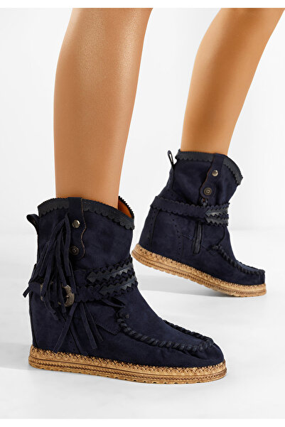 B T Shoes Cizme mocc albastre Izenite