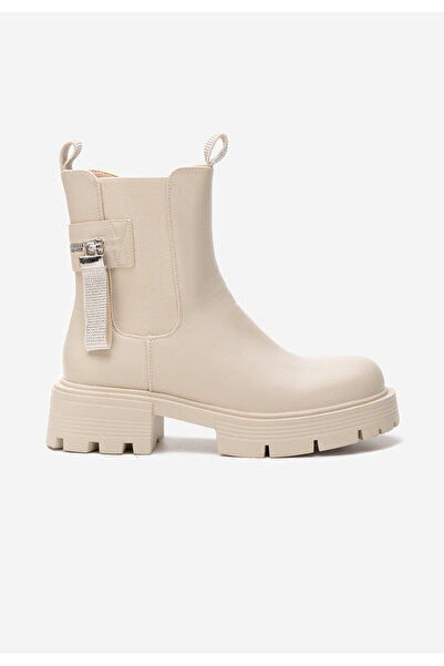 B T Shoes μποτακια πλατφορμεσ Angila μπεζ