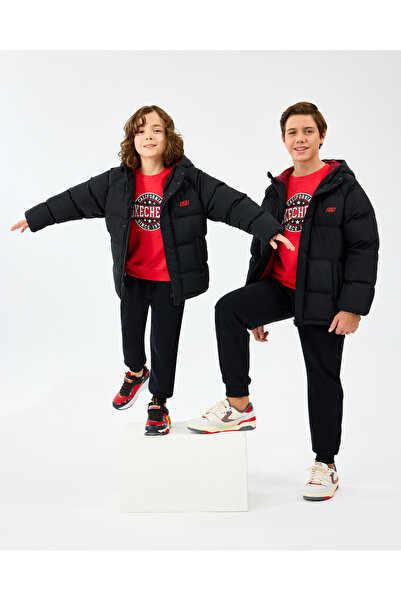SKECHERS B Puffer Jacket Büyük Erkek Çocuk Siyah Mont SK2520054-1602
